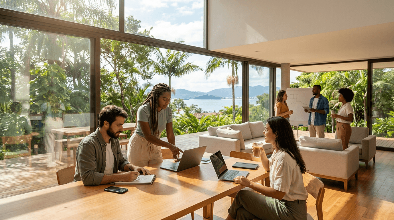 Diverse group of founders collaborating
